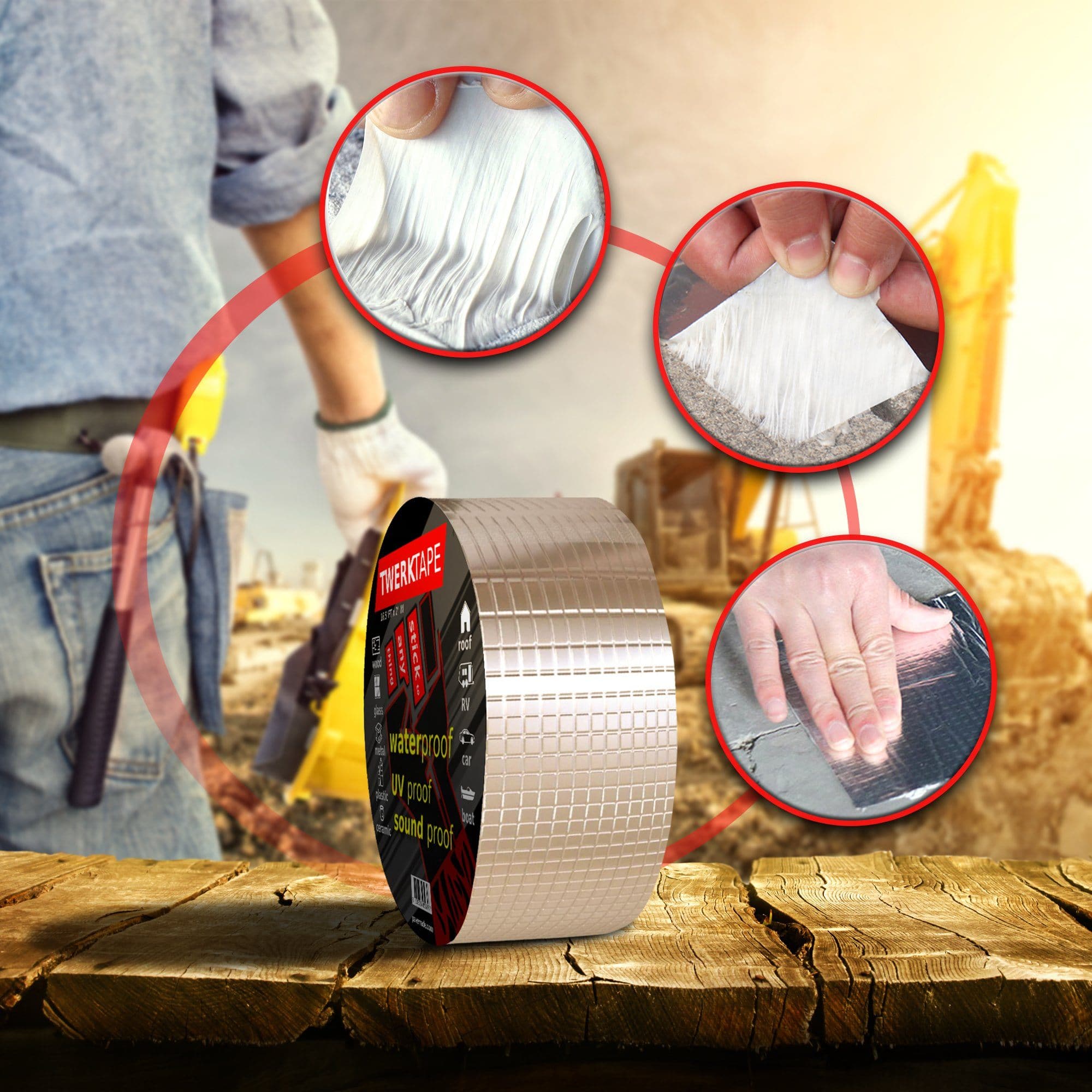 Zinc Leakage Cover Butyl Tape Waterproof Aluminum Foil Butyl Sealant ...