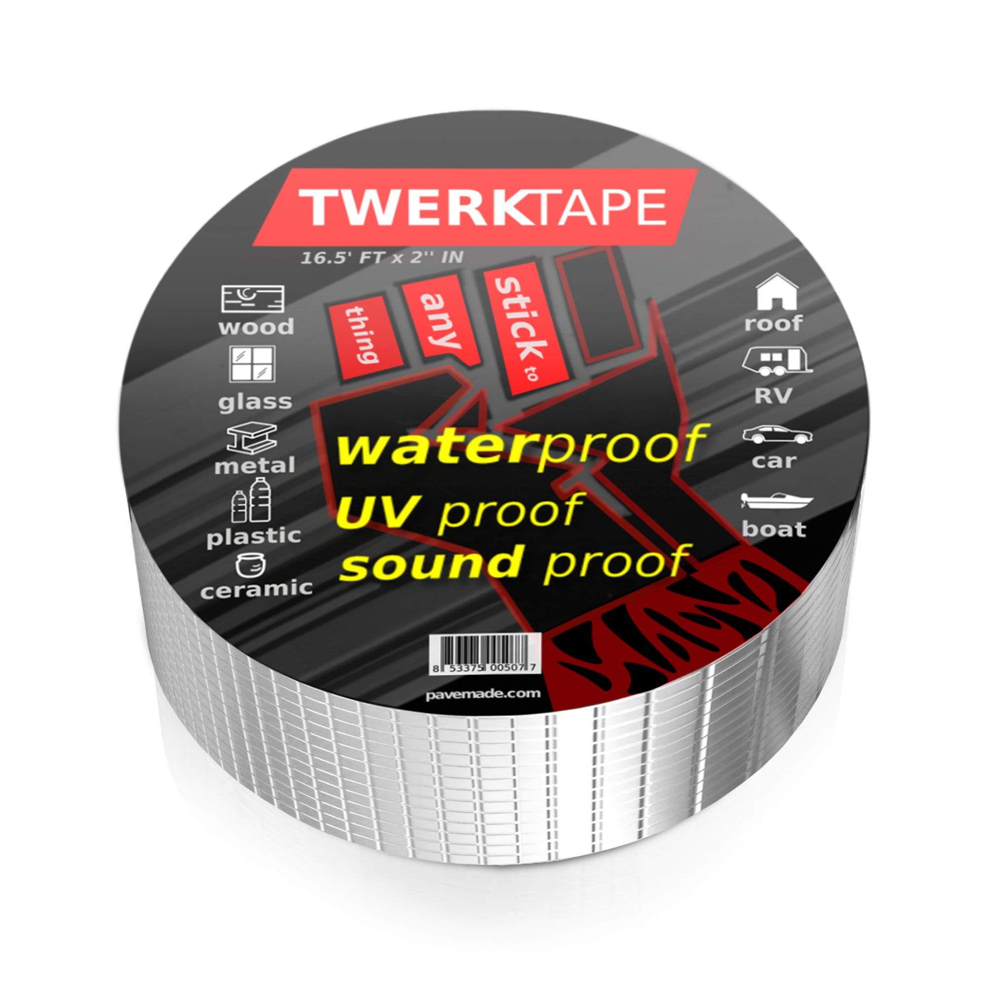 thumbnail image 2 of Alenor Butyl Rubber Aluminum Tape 2 Inch W X 16 Feet - Pack Of 2 - Wall... 2 of 12